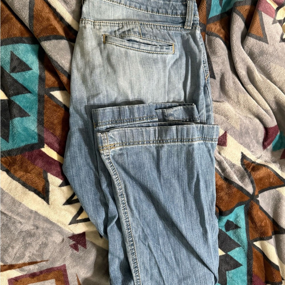 Cinch Women's Light and Medium Blue Straight Leg Jeans